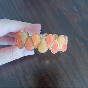 Peach and Gold Adjustable bracelet